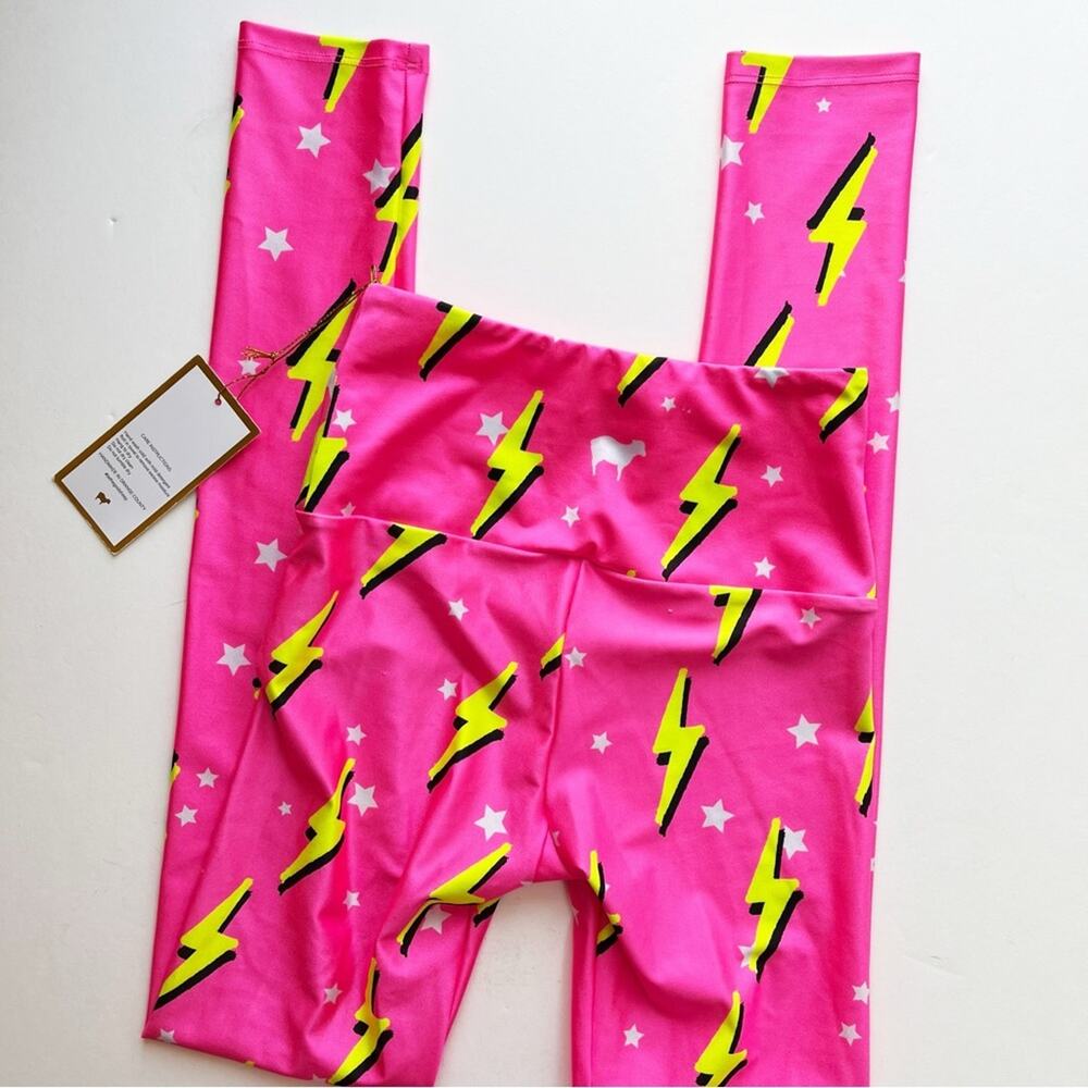 Goldsheep Flex All Day Pink Neon Bolts Legging - Picture 5 of 8